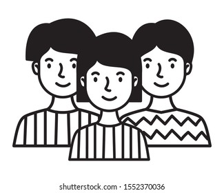 group of people avatars characters vector illustration design