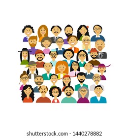 Group of people, background for your design
