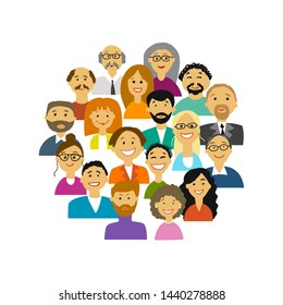 Group of people, background for your design