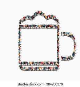 group people beer mug