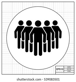 Group of People as Big Team Concept Icon