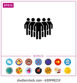 Group of People as Big Team Concept Icon