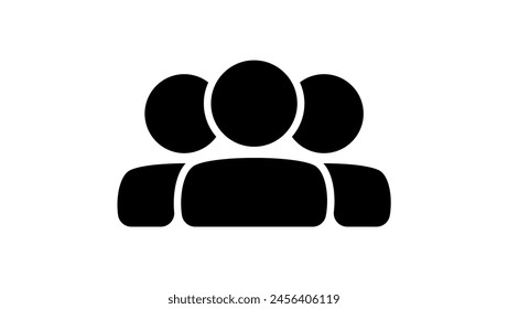 group of people, black isolated silhouette