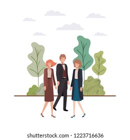 group of people business avatar character