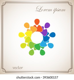  Group of People , business  meeting Icon Vector Symbol