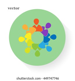  Group of People , business  meeting Icon Vector Symbol