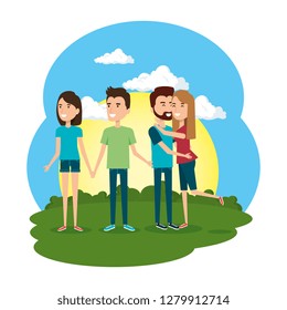 group of people in the camp