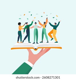Group of people celebrating success