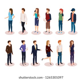 Group People Characters Stock Vector (royalty Free) 1265301097 