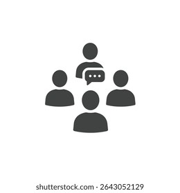 Group of People with Chat Bubble Symbolizing Team Collaboration and HR Communication