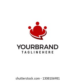 group people chat logo Design Template