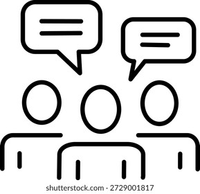 Gruppe von Personen mit Chat-Sprechblasen