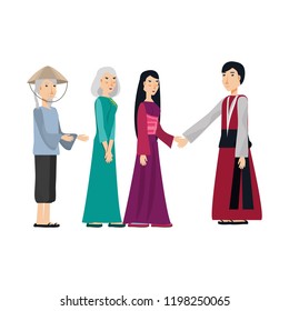 group of people chinese avatar character