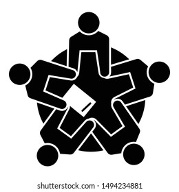 Group people cohesion icon. Simple illustration of group people cohesion vector icon for web design isolated on white background