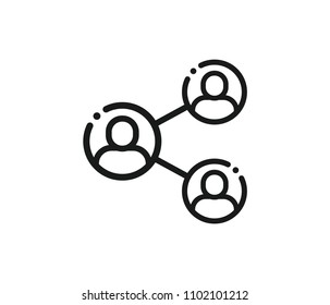 Group people communication icon symbol. Vector illustration