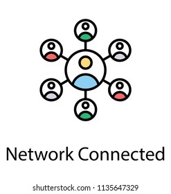 
A group of people connected through social media 
