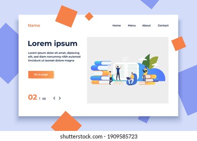 Group of people creating books. Authors, brainstorming, printing house, library. Business concept. Vector illustration for poster, presentation, new project