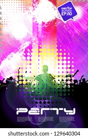 Group of people. Crowd infront of a stage. Vector