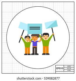 Group of People Demonstrating Icon