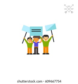Group of People Demonstrating Icon