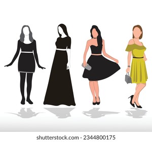group of people with different pose vector