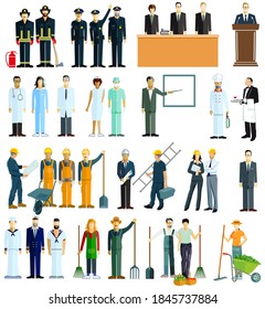 Group of people of different professions