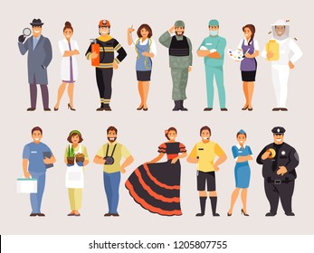 Group of people of different professions, part 3. Vector characters