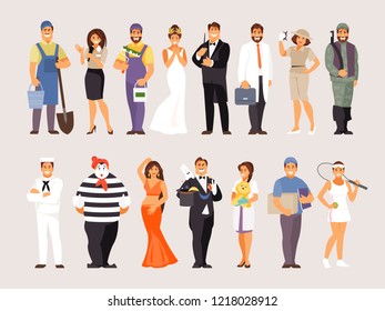 Group of people of different professions, part 4. Vector characters
