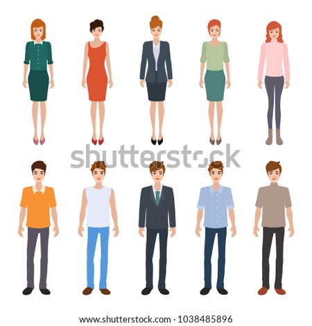 Group of people diversity. Vector illustration of flat design people characters. Business character in human resource.