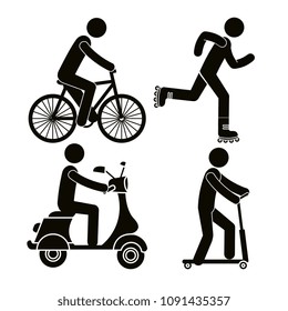 group of people doing different activities