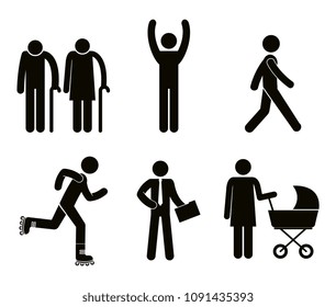 group of people doing different activities