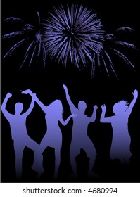 A group of people enjoying a night of celebration.