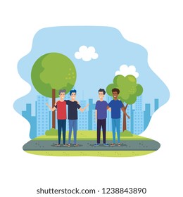 group of people in the field characters