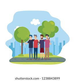 group of people in the field characters
