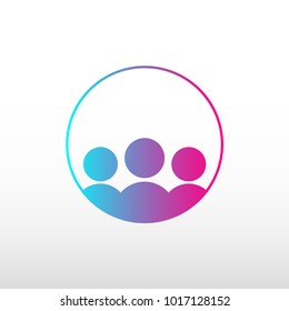 Group of people flat icon for apps and websites