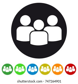 Group of people flat icon for apps and websites