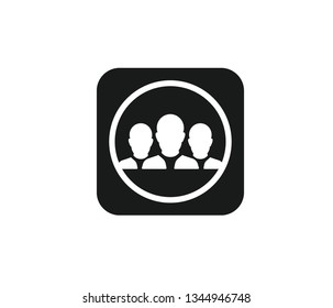 Group of people flat icon vector 