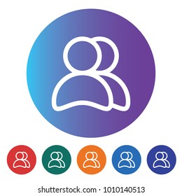 Group of people Flat minimal icon vector