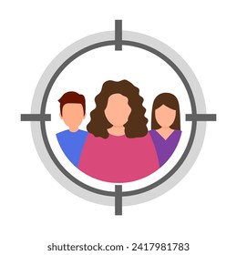 A group of people in focus representing target audience.