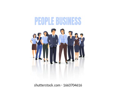 A group of people are getting to business, concept people. Vector illustration