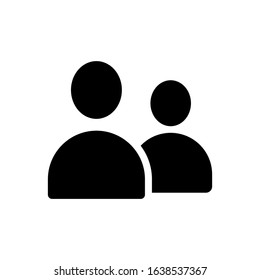 group of people glyph vector icon - ui icon vector