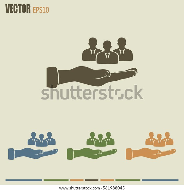Group People Hand Icon Stock Vector (Royalty Free) 561988045 | Shutterstock