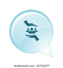 Group of people and hands icon