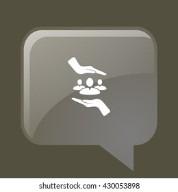 Group of people and hands icon