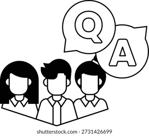 A group of people are having a conversation with each other. The image is black and white and the people are wearing ties