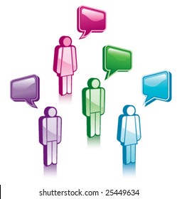 A group of people having a discussion