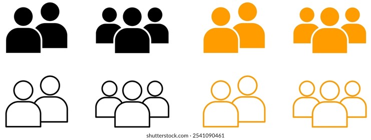 Group of people. Hiring icon vector. Squad icon. Team user icon. Three person symbol, group, Friends, people, users icon. Vector illustration