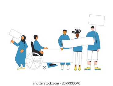 230 Women holding hand man on wheelchair Stock Illustrations, Images ...