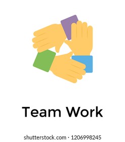 Group People Holding Hands Teamwork Icon Stock Vector (Royalty Free ...