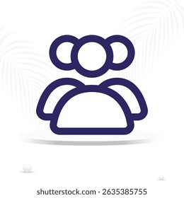 Group of people icon, 3 persons vector graphic